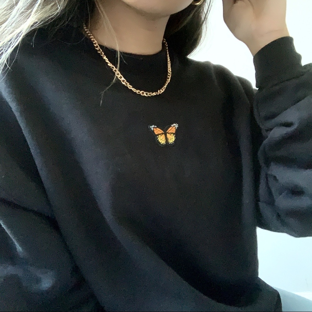 n e w ✨ butterfly crewneck sweater🖤 - Picture 4 of 10